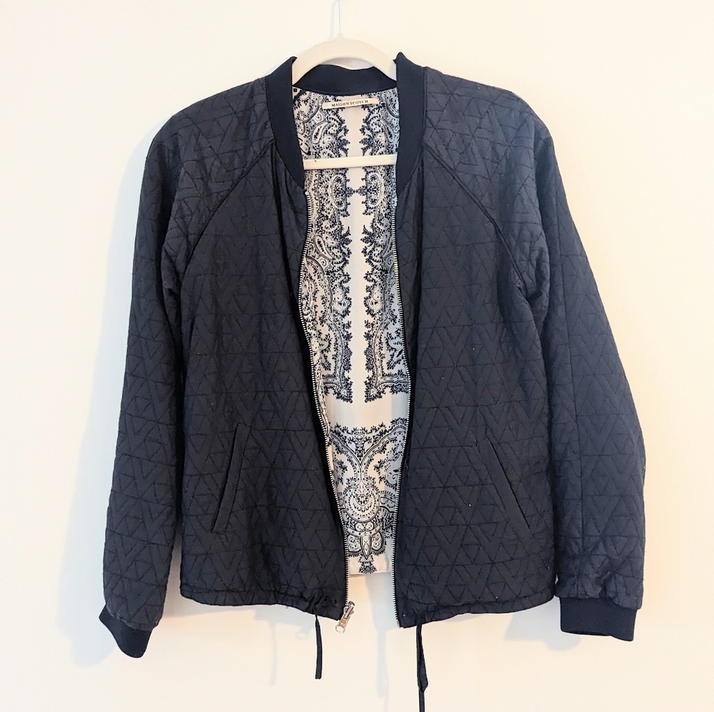 Quilted Bomber Jacket, Reversible - image 1